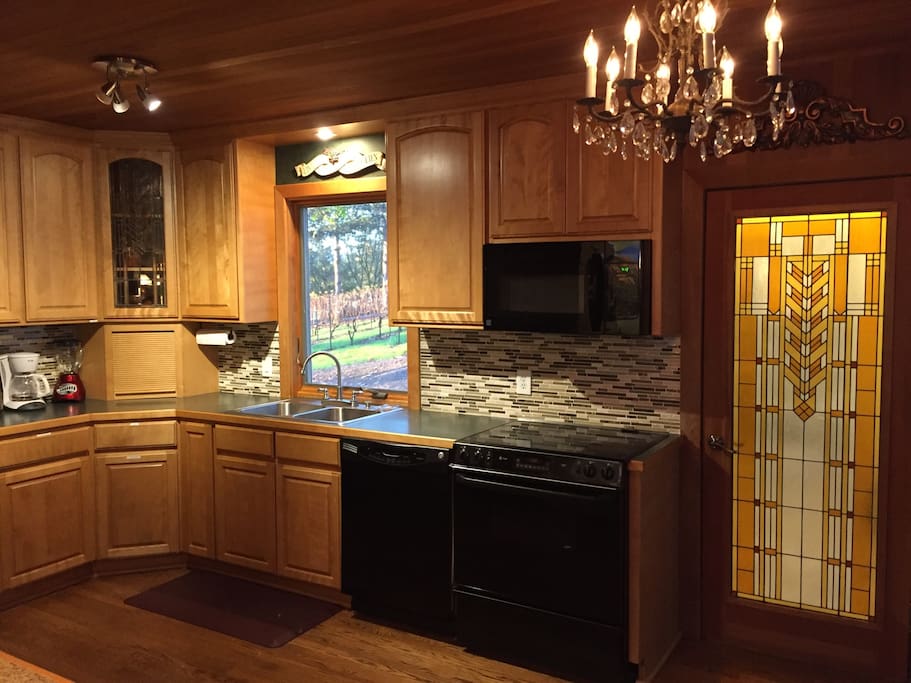 Fully stocked gourmet kitchen