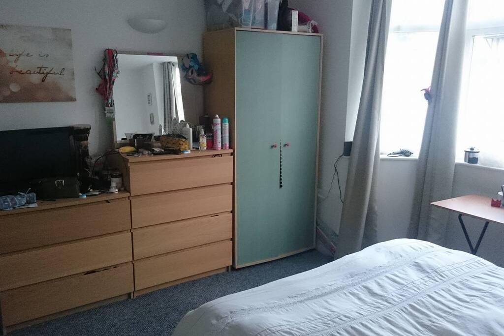 Bedroom. No storage though as my stuff is in there!