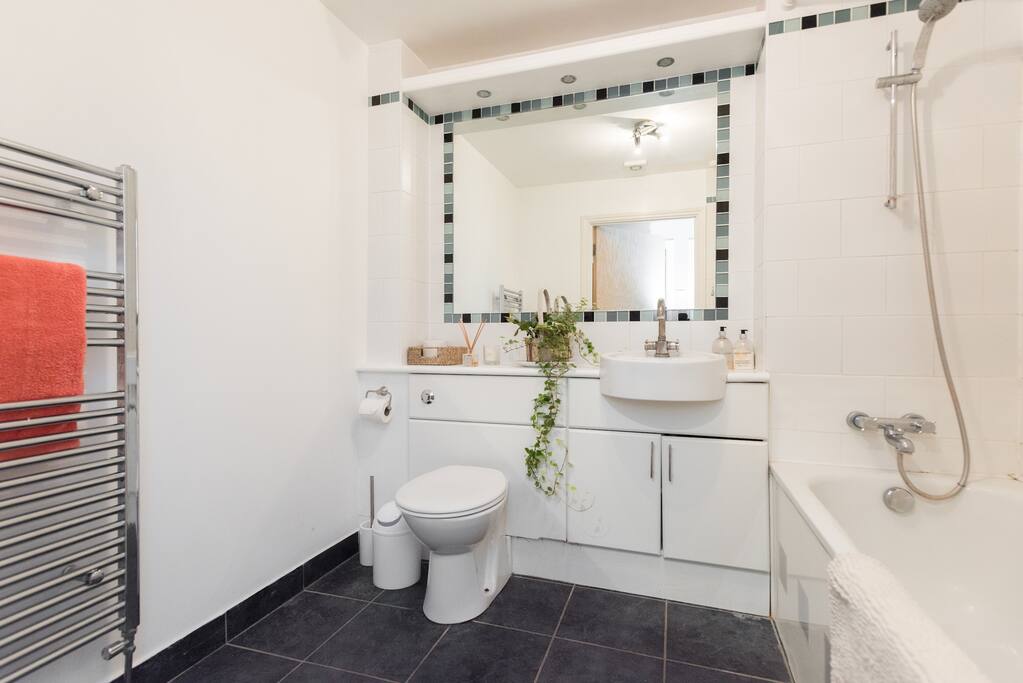 Your private bathroom with bath & shower