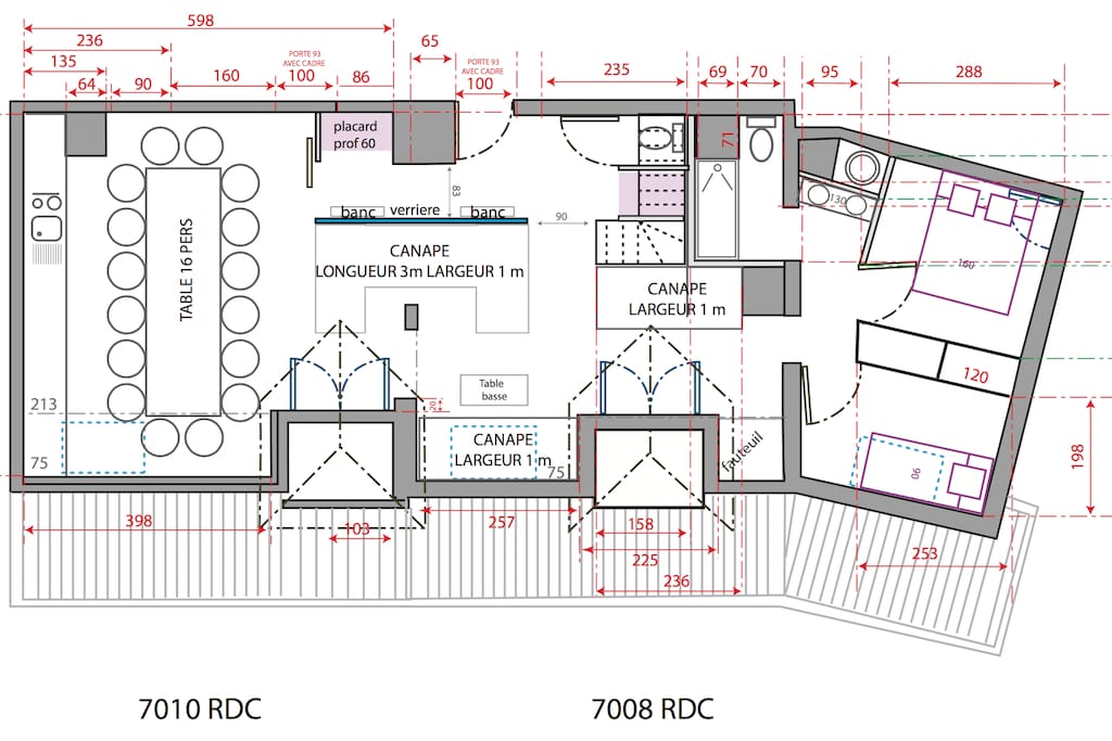 Future plans after renovation work to combine both apartments.