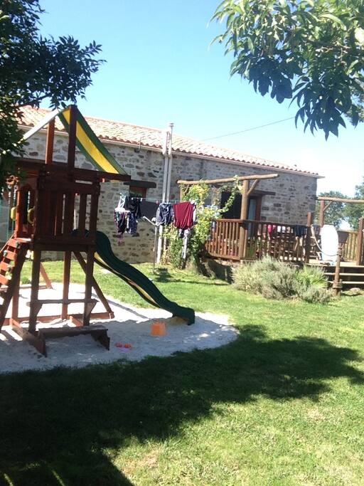 Private rear garden and childrens park