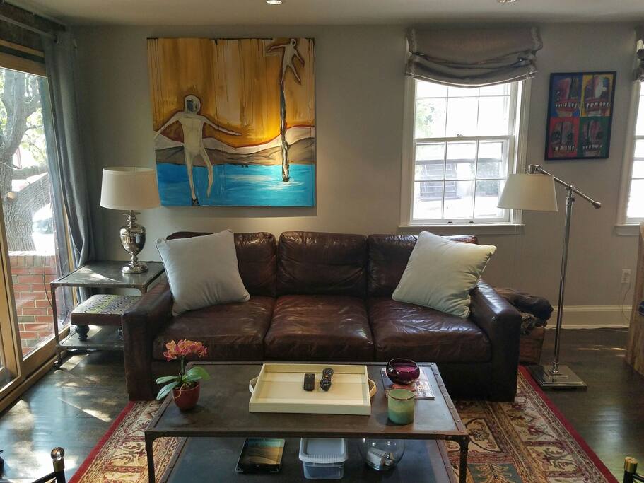 Large leather couch