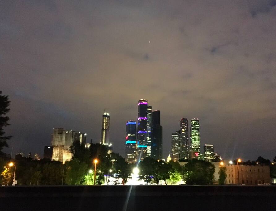View of Moscow City from window