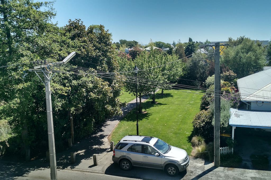 View from the Deck to the park