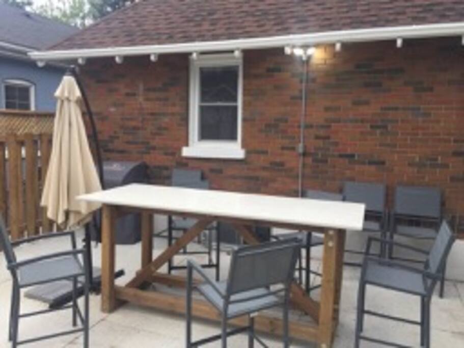 Relax on the patio and have a BBA