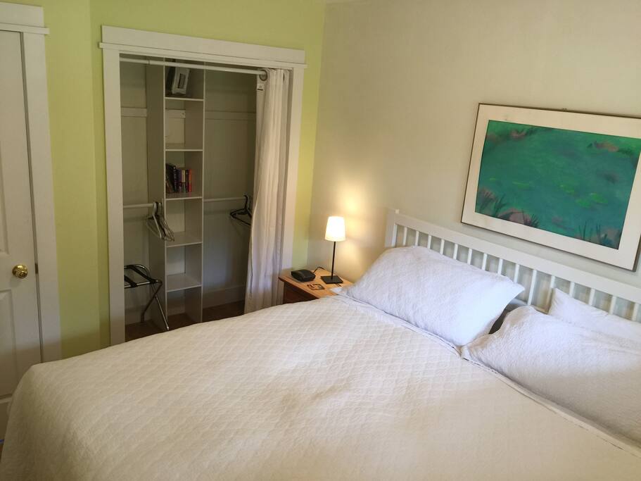 King bedroom with large closet space