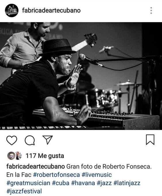 5 MIN FROM YOUR PLACE.
Factory of Cuban Art, the most complete and original option of Havana.
In one night you can enjoy two concerts, theater, fashion shows, photo exhibitions excellent food and cocktails.Tickets only for 3 cuc, 8pm to 3am.