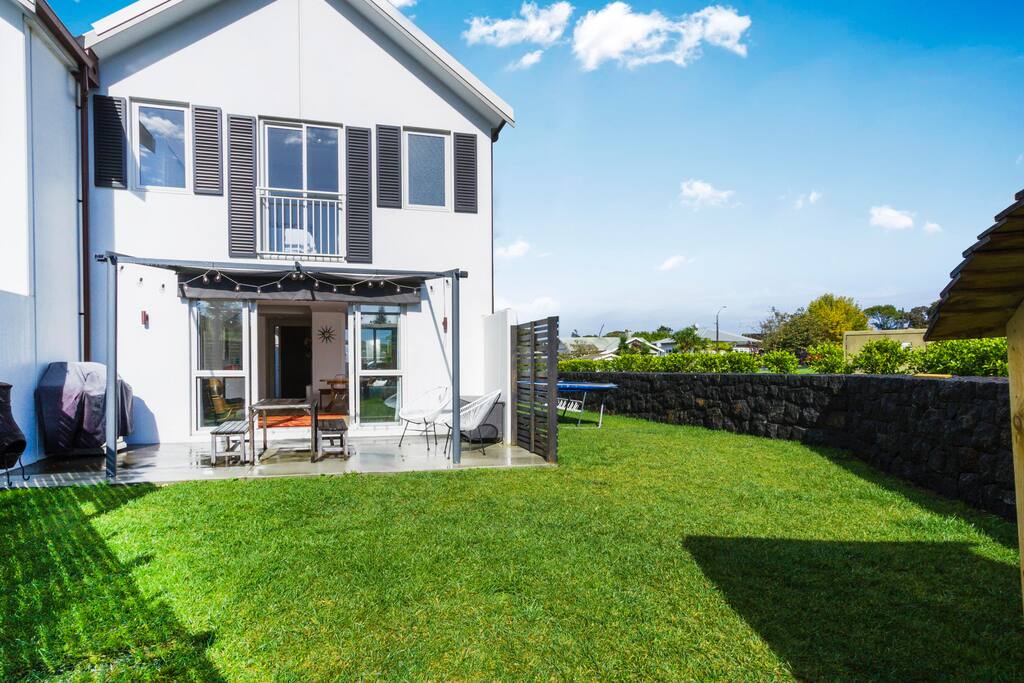 Backyard with BBQ area