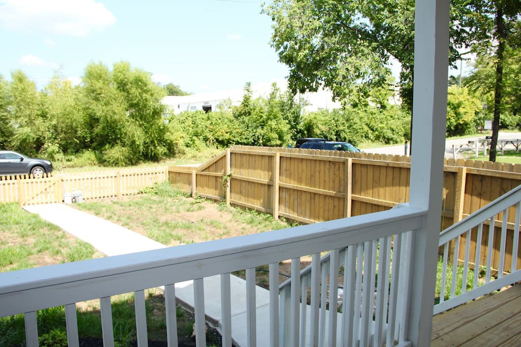 First level balcony view towards the street.
