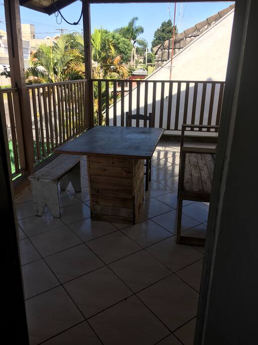 sacada da varanda lugar para descansar e relaxar