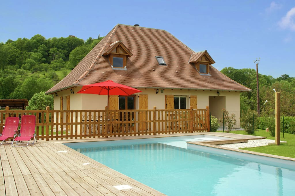 Maison de vacances moderne avec piscine privée à Loubressac Maisons à louer à Loubressac, France