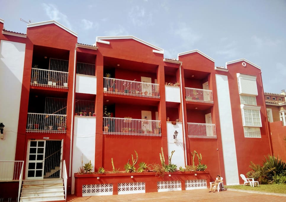 Building from interior patio