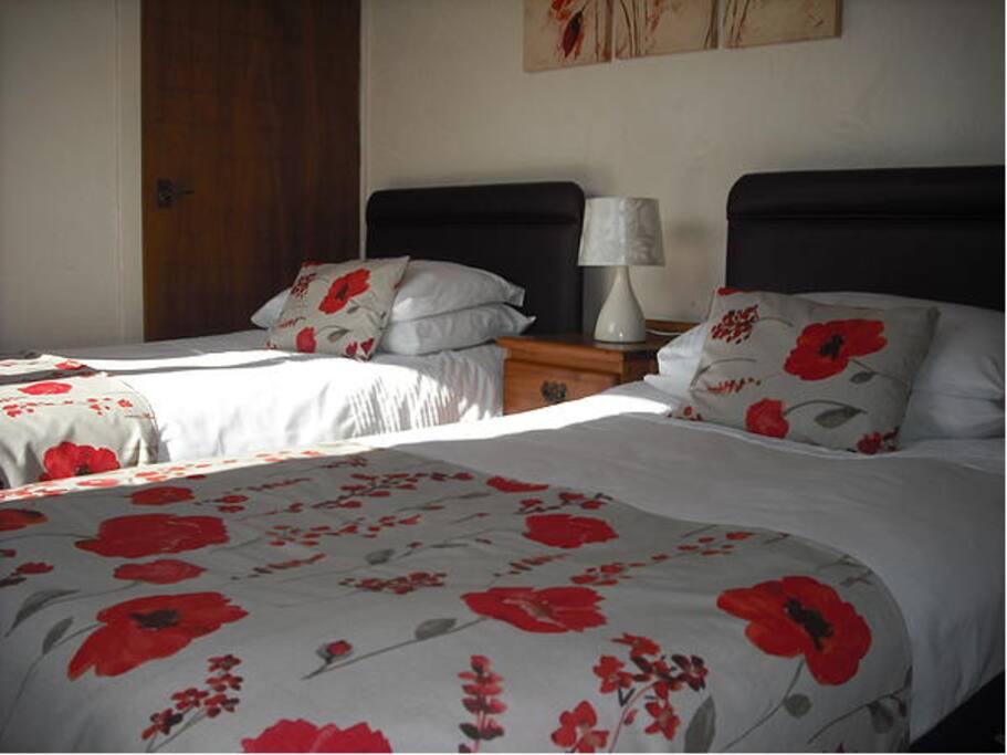 Twin bed set up