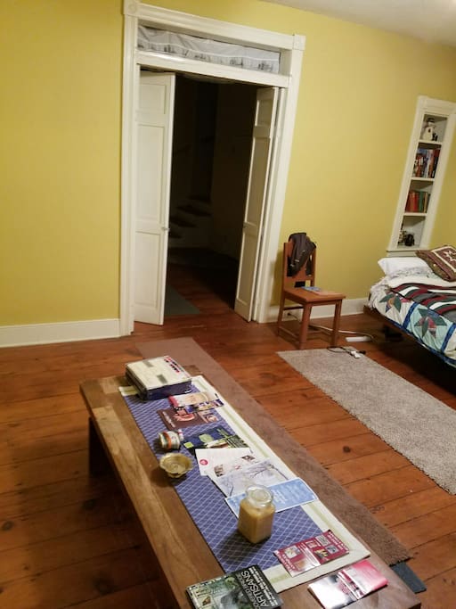 Futon and sofa room.