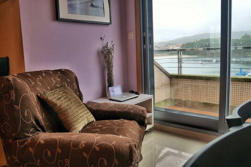 View to the beach.