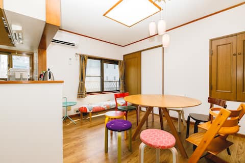 Bright and cozy house/5min walk from Matsumoto station/up to 7 people [Popotel2NIKAI]