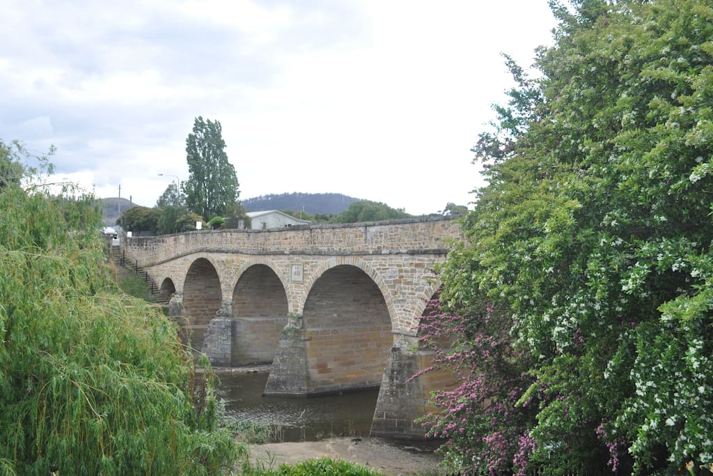 Richmond Bridge and Coal River from the garden