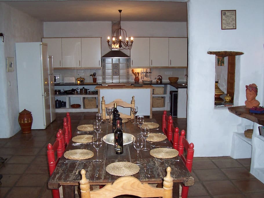 Dining room and kitchen