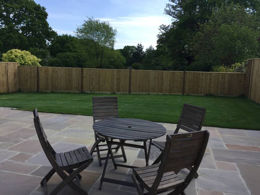 Dining table and chairs on the terrace