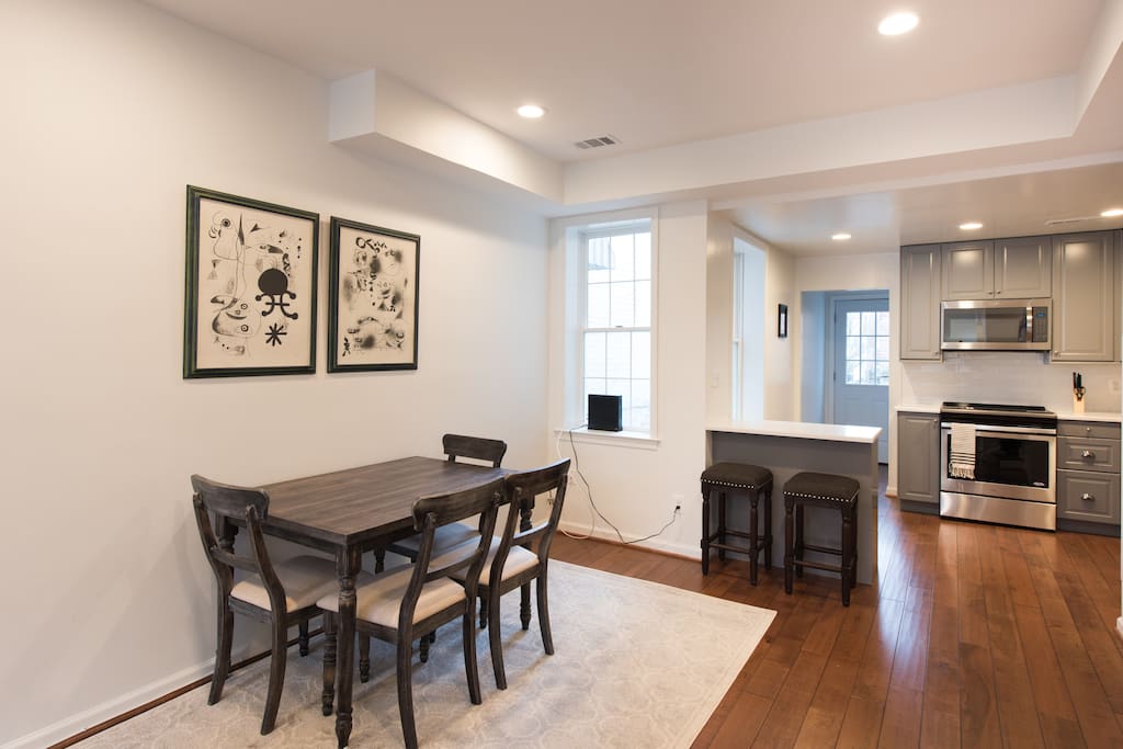 dining area and kitchen