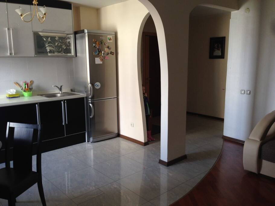 kitchen and dining area