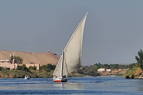 Sailing for a night on the Nile in Aswan, Egypt.