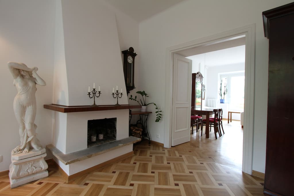 A fully operational fireplace and firewood provided included in your stay.