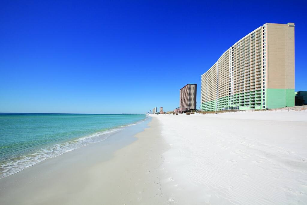 Panama City Beach Resort Two Bedroom Ocean Front Condo 1 King Bed, 1 Queen ...