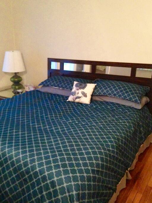 Blue Room- contains King Sized Bed, vintage dresser and chair