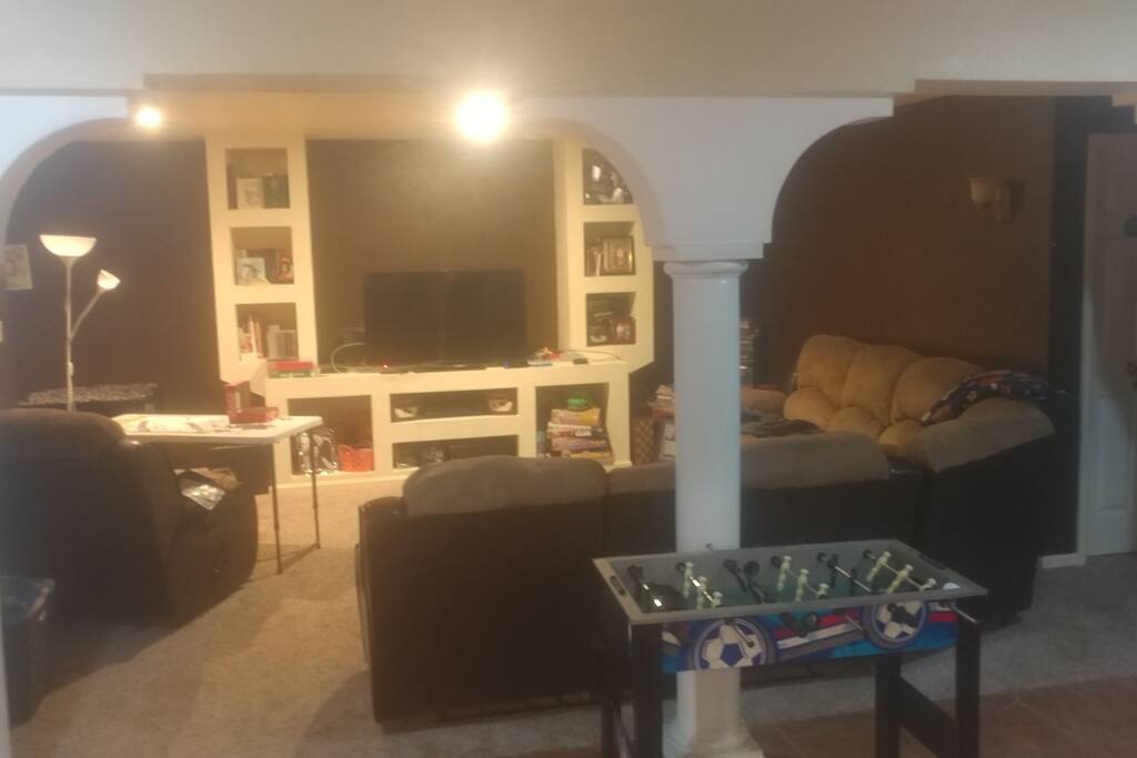 Downstairs living area.
