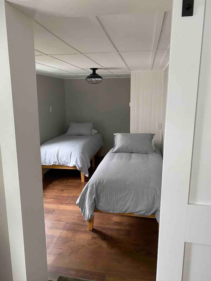 Bedroom three with two twin beds