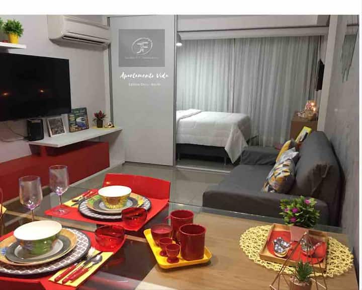 Apartamento 1 quarto, com piscina