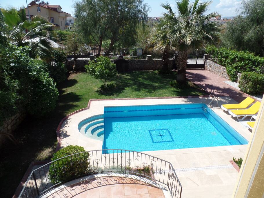 Pool from upstairs bedroom