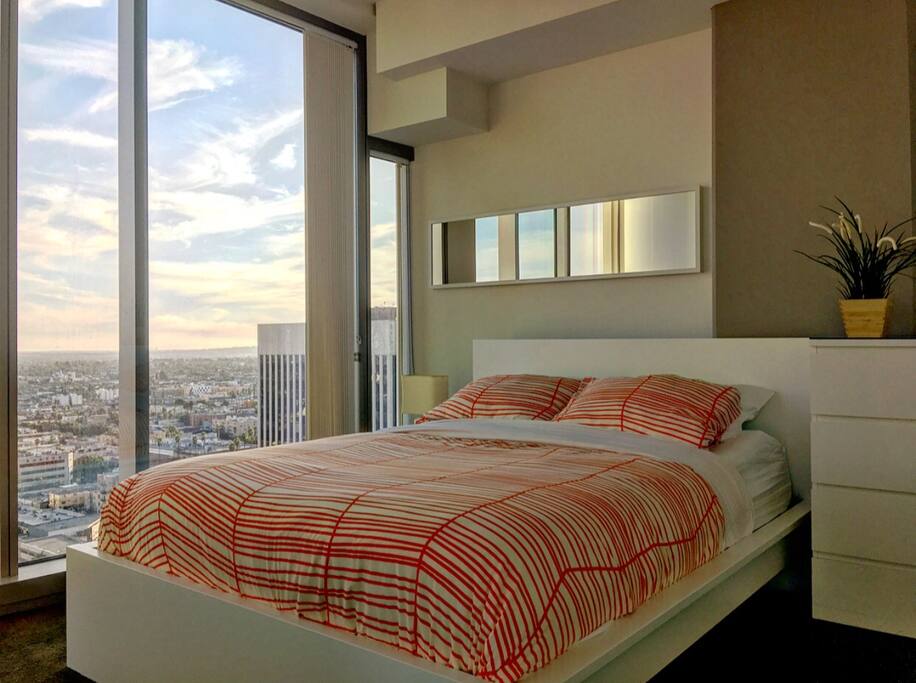 Luxury bedroom with an LA view