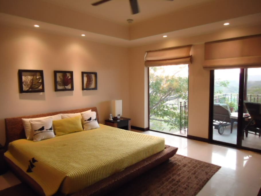 2nd Masterbedroom with oversized glass showers and terrace access.