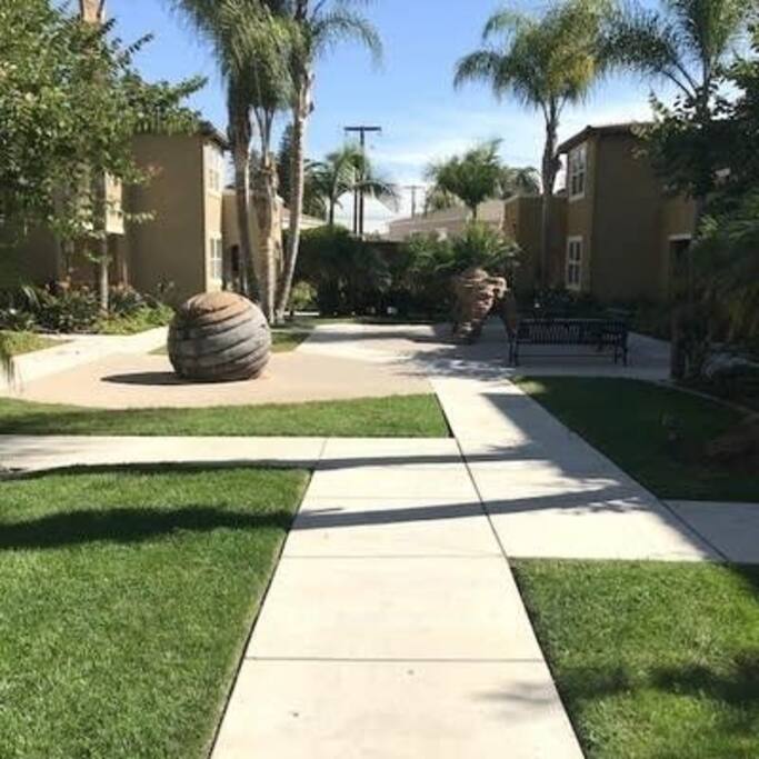 You can take a walk in the courtyard