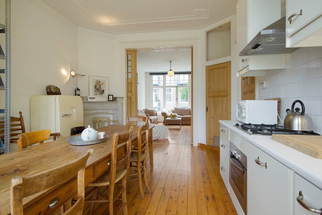 Kitchen with large dining table