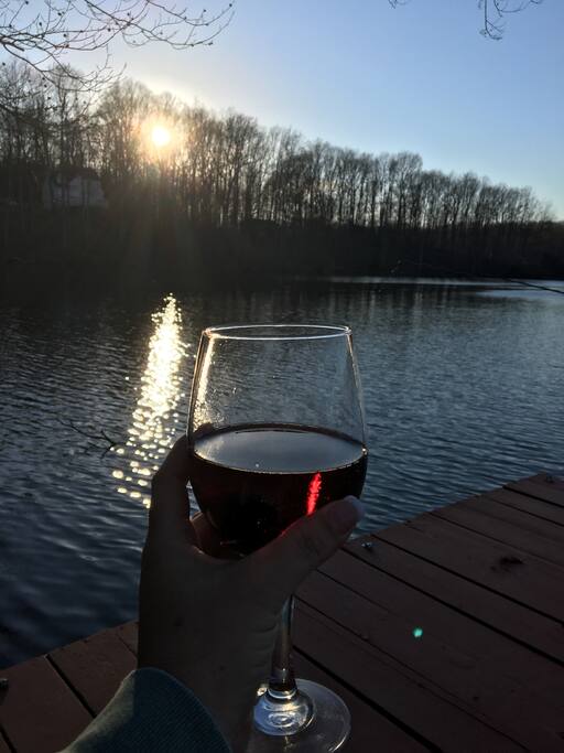 Beautiful sunsets on private dock