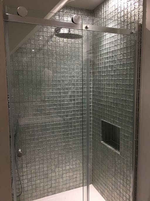 Attic walk in Shower