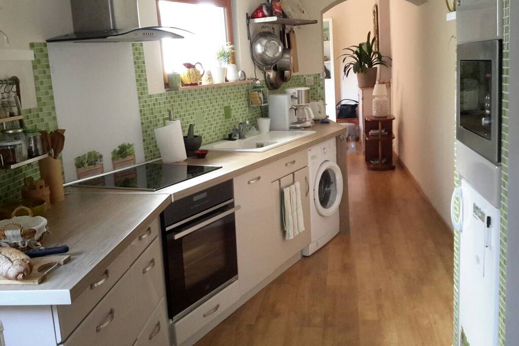 la cuisine vue du patio