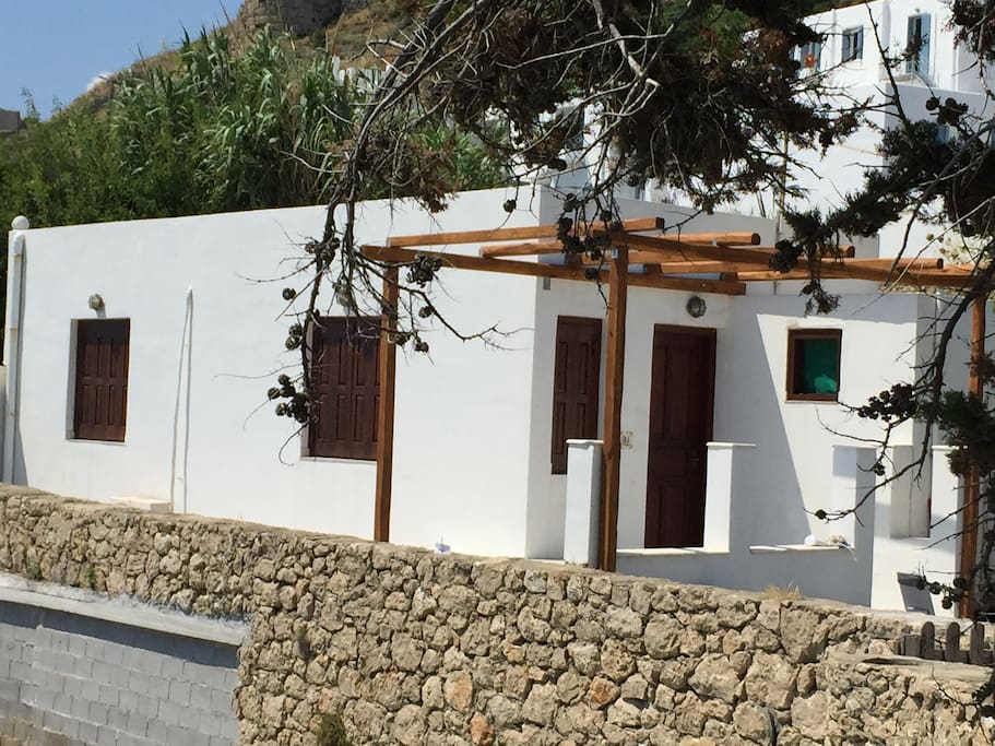 The beach front house on the beach of Magazia in Skyros