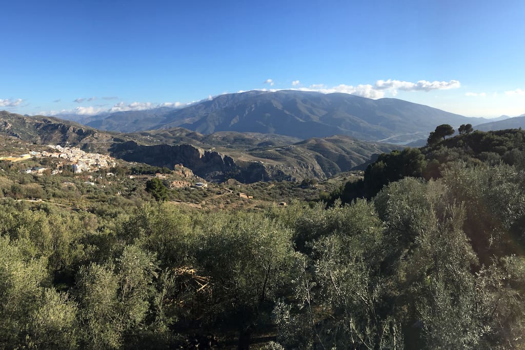 View from the house across to the village of Lanjaron