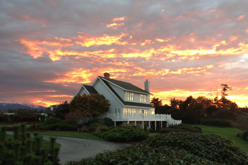 Sunset at Dungeness Bay Manor