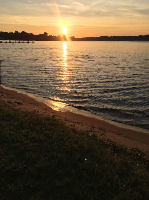 sunset at small beach