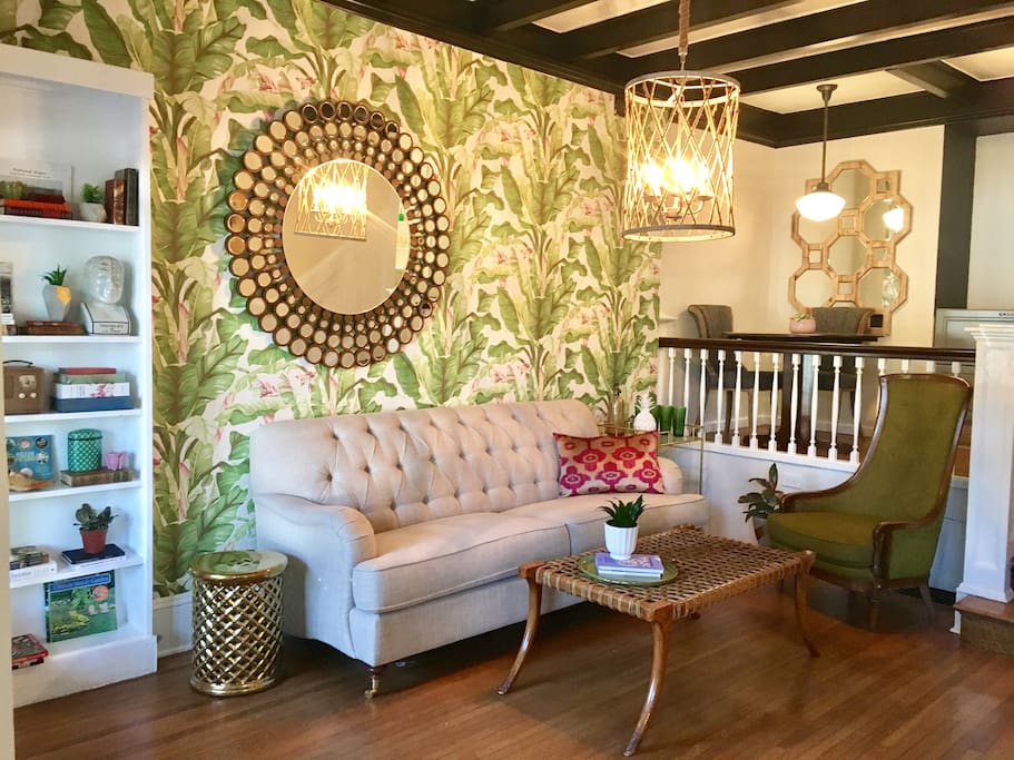 My bright and sunny living room, full of life and personality