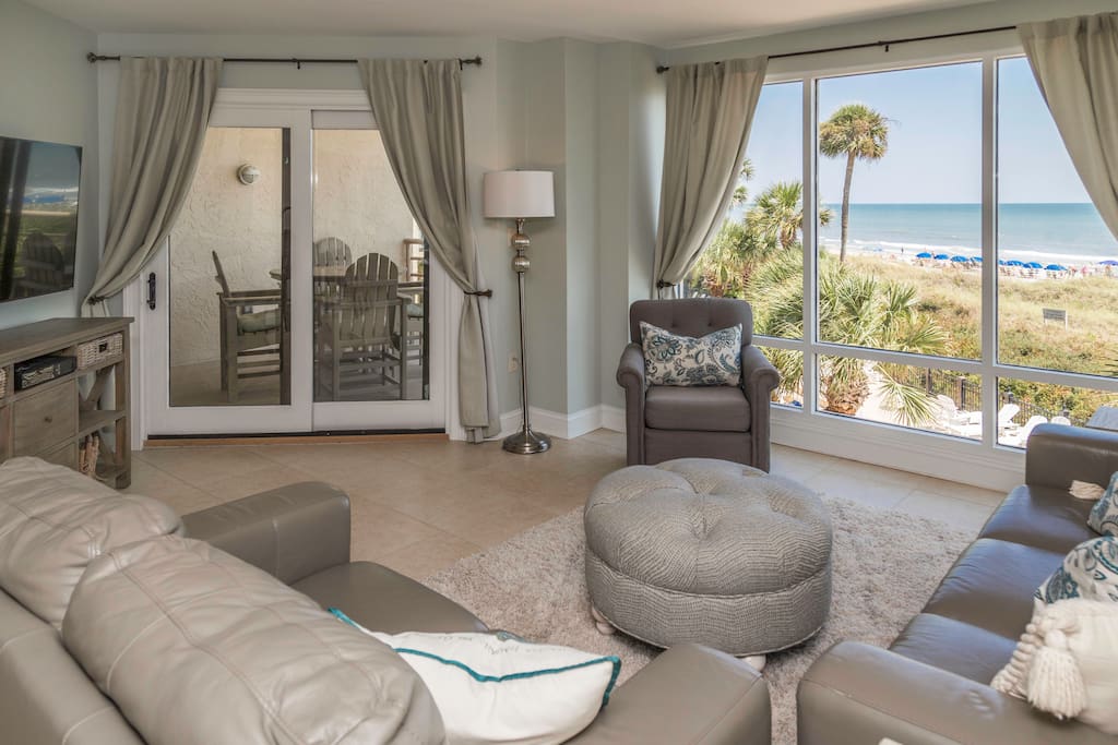 Living Room with ocean views