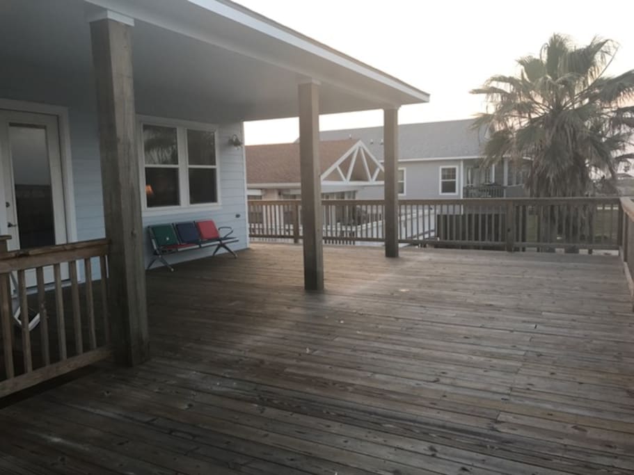 View of the front of the home from the deck.
