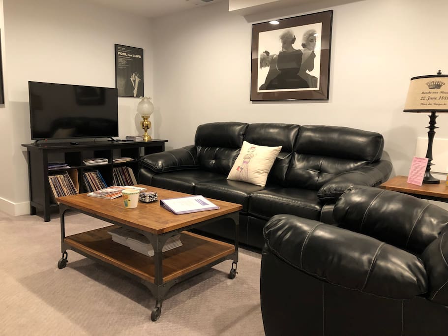 Airbnb basement living room
