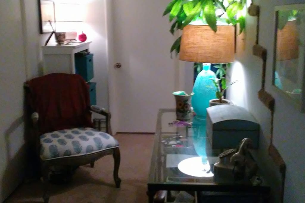 Living space with desk and chair