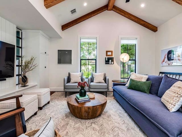 Modern Farmhouse with Rooftop Deck Downtown Views!